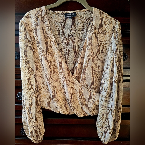 Bardot Tops - Bardot Brown Snake Print Women's Top Sz. 10 / L